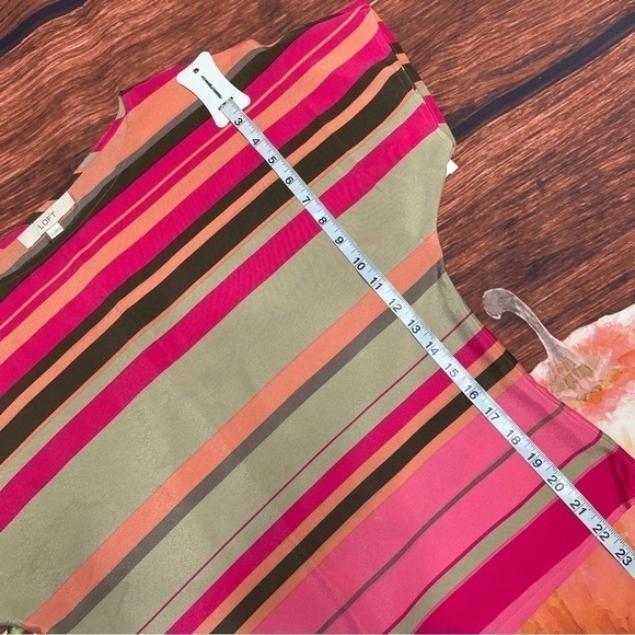 LOFT Short-Sleeve Striped Tee S - Picture 2 of 7